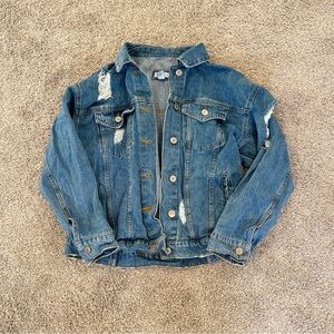 Forever 21 Women’s Distressed Jean Jacket, size: S